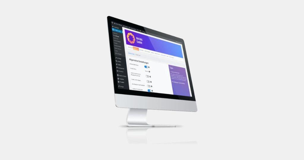 Auf einem Mac ist die Anwendung von Borlabs Cookie im Login-Bereich geöffnet.