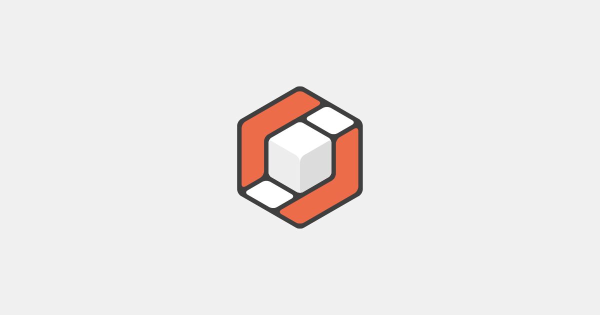Das axesSlide Logo ist ein Sechseck und beinhaltet einen weißen Würfel mit einem oragenen und weißen Rahmen.