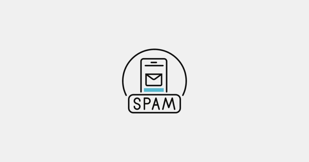 Zeichnung von einem Smartphone und dem Wort SPAM