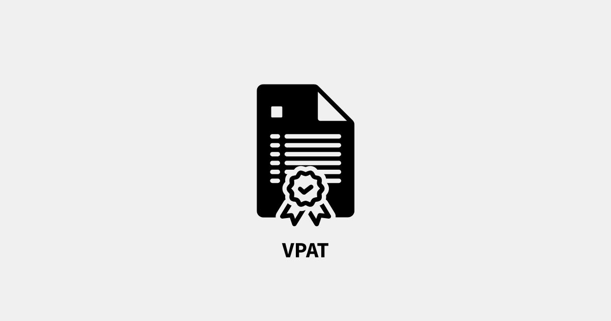ICON von einem Dokument mit Sigel und der Text VPAT
